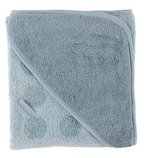 Leander Hooded Towel - Matty - 80x80 cm - Blueberry w. Dots