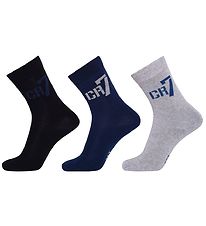 Ronaldo Socks - 3-Pack - Grey Melange/Black/Navy