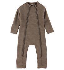 Smallstuff Pramsuit w. Zippers - Wool - Nature