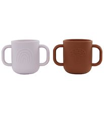 OYOY Cups - 2-Pack - Kappu - Silicone - Lavender/Caramel