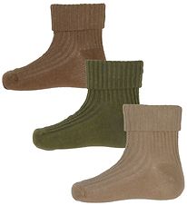 Minymo Socken - 3er Pack - Rib - Getrocknete Herbs