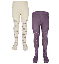 Minymo Baby Tights - 2-Pack - Very Grape