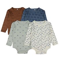 Pippi Baby Samfellur L/æ - 4 Pakki - Blue Mirage