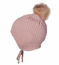 MP Bonnet de Bb av. Pompon - Oslo - Laine - Franais Rose