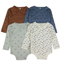 Pippi Baby Wrap Samfellur L/æ - 4 Pakki - Blue Mirage