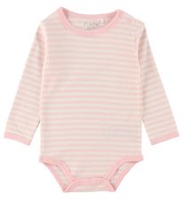 Fixoni Bodysuit l/s - Striped - Pink/white