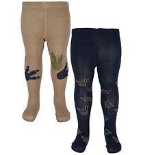 Minymo Baby Strumpbyxor - 2-Pack - Dark Marinblå