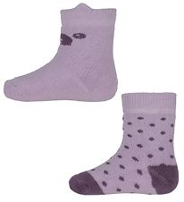 Minymo Baby Sokken - 2-pack - Lavender Frost