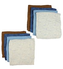 Pippi Hydrofiele Doek - Organic - 8-pack - 65x65 cm - Lucht Blue