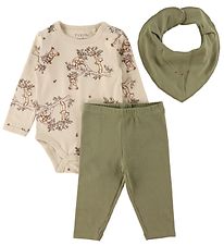 Fixoni Gift Set - Leggings/Teething Bib/Bodysuit l/s - Sheer Bli