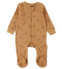 Fixoni Nightsuit w. Zipper/Feet - Lion w. Print