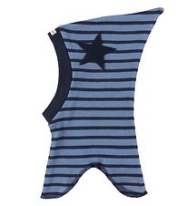 Racing Kids Schlupfmtze - 1-lagig - Mattblau/Navy Gestreift m.