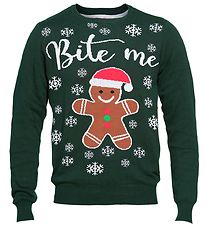 Jule-Sweater Bluses Pullover - Bite Me - Dunkelgrn