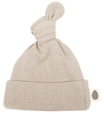 Pine Cone Beanie - Pointelle Dot - Nature