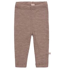 Smallstuff Leggings - Ull - Rib - Soft Powder