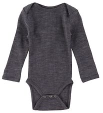Smallstuff Bodysuit l/s - Wool - Dark Grey