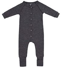 Smallstuff Pyjamas - Ullpyjamasdrkt - Dark Grey