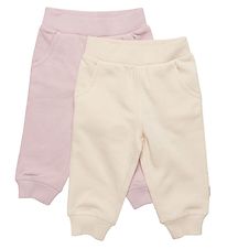 Minymo Sweatpants - 2-pack - Violet Ice/Creme