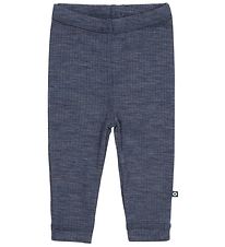 Smallstuff Leggings - Wool - Rib - Denim Melange