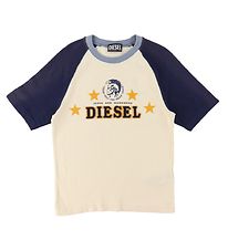 Diesel T-paita - Turry D4D Over - Beige/Blue