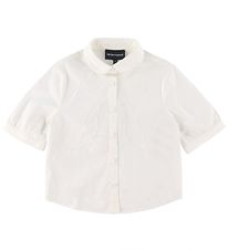 Emporio Armani Bluse k/ä - Weiß m. Schleife