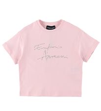 Emporio Armani T-paita - Vaaleanpunainen, Hopea/Tekojalokivi