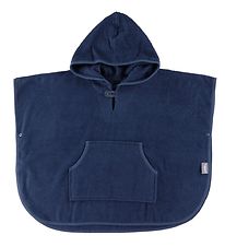 Nørgaard Madsens Towel Poncho w. Hood/Pocket - 70x50 cm - Navy