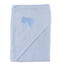 Nrgaard Madsens Hooded Towel - 75x75 cm. - Light Blue w. Soft T