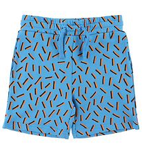 Stella McCartney Kids Sweatshorts - Blau m. Orange