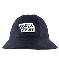 Versace Sommarhatt - marinbl/Svart m. Logo