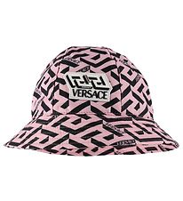 Versace Chapeau de Soleil - Noir/Rose av. Logo