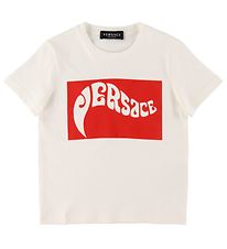 Versace T-Shirt - Music Print - White/Red