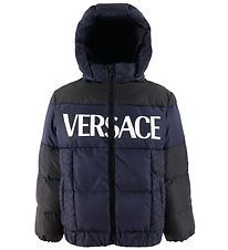 Versace Dunjacka - Marinbl/Svart m. Vit