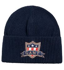 GANT Beanie - Knitted - Banner Shield - Evening Blue