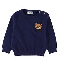 Moschino Blouse - Knitted - Blue Navy w. Soft Toy