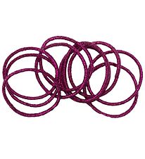 Little Wonders Elastic Hair Bands - Pink - 10-Pack - Burgundy Gl