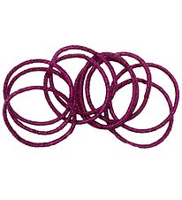 Little Wonders Elastics - Rosa - 10er-Pack - Burgundy Glitter