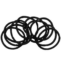 Little Wonders Elastic Hair Bands - Pink - 10-Pack - Black Glitt