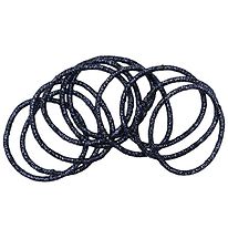 Little Wonders Elastics - Pink - 10-Pack - Dark Blue Glitter