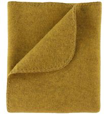 Engel Babydecke - 100x82 - Wolle - Kuscheldecke - Safran Melange