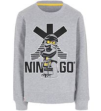 LEGO Ninjago Sweat-shirt - Grey Melange av. Imprim