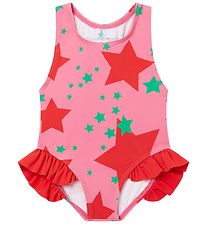 Stella McCartney Kids Swimsuit - UV50+ - Pink/Red w. Stars