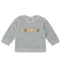 Bonton Sweat-shirt - Velours - Gris Brillant