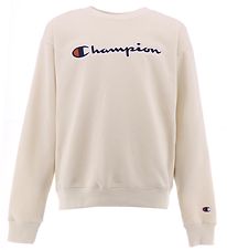 Champion Fashion Sweat-shirt - Beige av. Logo