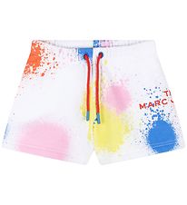 Little Marc Jacobs Sweat Shorts - White w. Paint stains