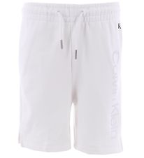 Calvin Klein Shorts en Molleton - Bright White/Argent