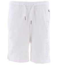 Calvin Klein Íþrótta stuttbuxur - Bright White/Silfur