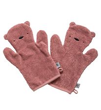 Sebra Baby Wash Glove - Terrycloth - Milo - 2-Pack - Blossom Pin