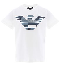 Emporio Armani Stuttermabolur - Hvítur M. Lógó