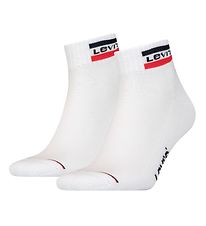 Levis Ankle Socks 2-Pack - Mid Cut - White